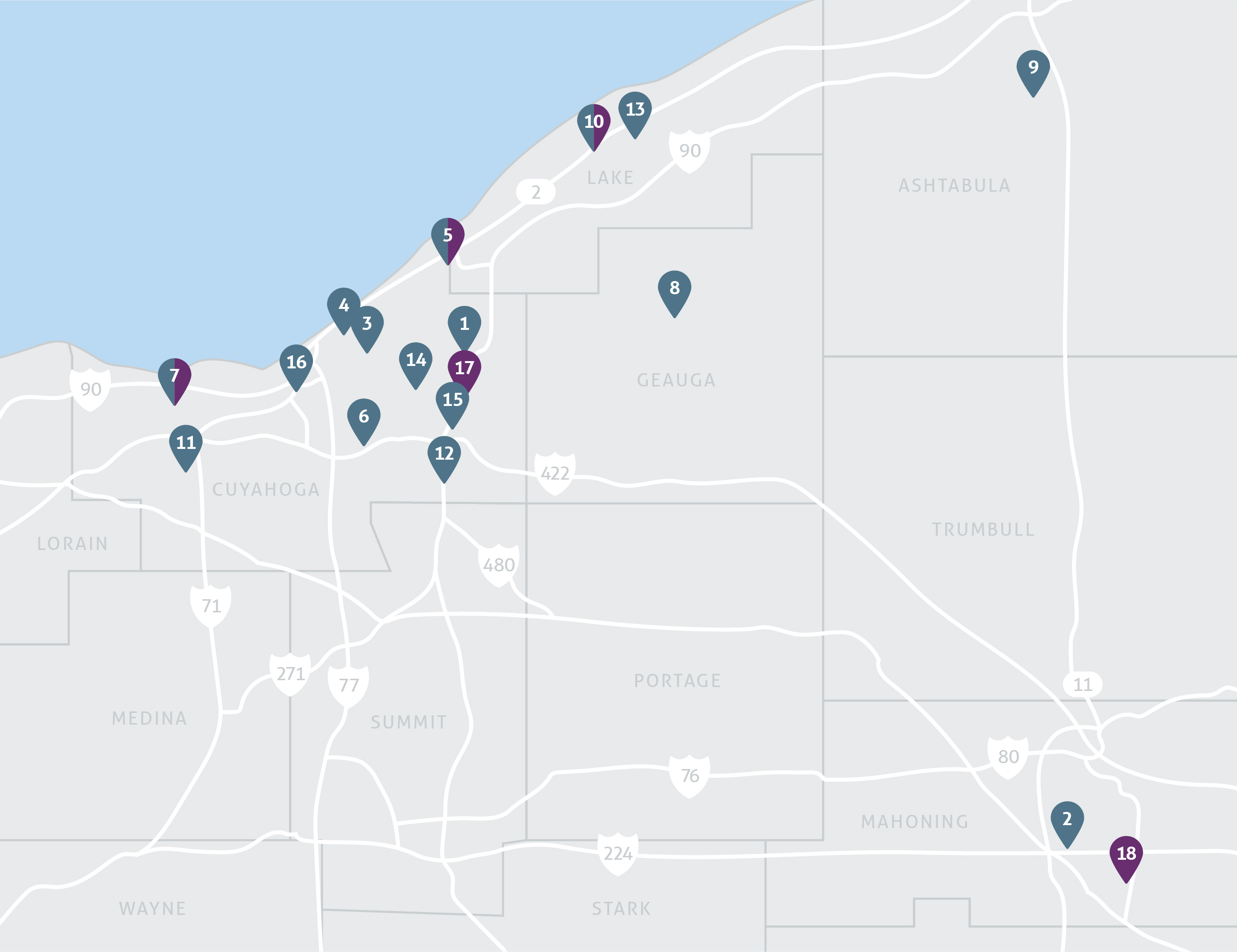 map of CDC locations