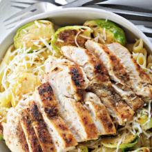 Chicken Pasta with Brussels Sprouts